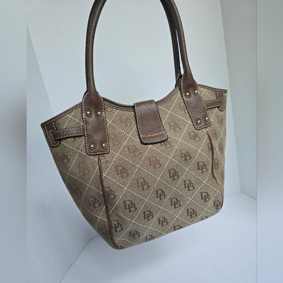 Dooney & Bourke Olive Green & Dark Brown Purse - Picture 2 of 15